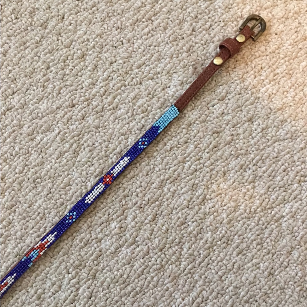 Urban Outfitters Skinny Beaded Belt (35 inches)
